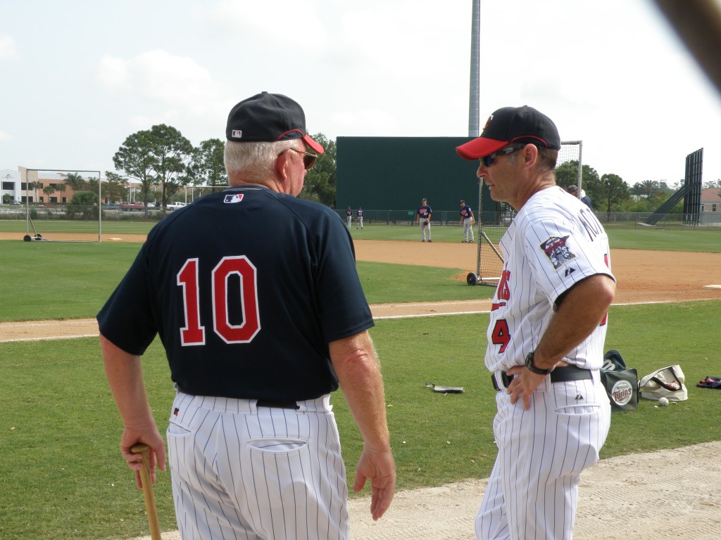 Tom Kelly and Paul Molitor on the Minor League spring training fields