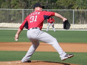 Jon Lester had Twins AAA hitters swinging late for four innings
