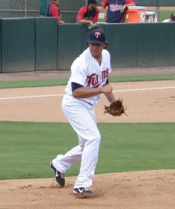 Anthony Swarzak gave up 1 run on 6 hits with no walks and 6 Ks in six full innings of work for the Twins