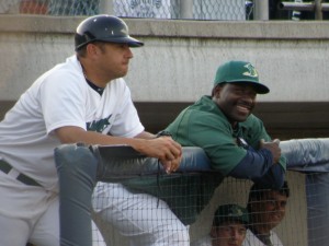 Manager Nelson Prada and Hitting Coach Tommy Watkins