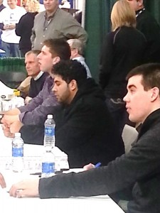 Twins prospects BJ Hermsen, Pedro Hernandez and Trevor May at the autograph table