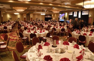 The CR Marriott Ballroom set up and ready for a big crowd