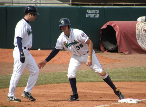 Manager Jake Mauer and Dalton Hicks