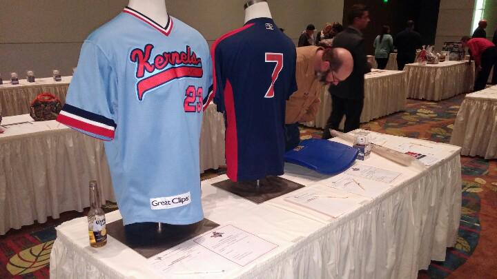 Joe Mauer's autographed Kernels jersey, Byron Buxton's autographed 2013 Batting Practice Jersey and a Metrodome seatback autographed by Joe Mauer were among the biggest ticket silent auction items