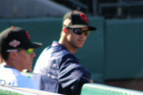 Since Taylor Rogers didn't pitch while I was there, this is the best picture I have of him (at least it kind of looks like a blurry version of him).