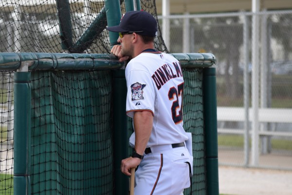 New Kernels hitting coach Brian Dinkelman