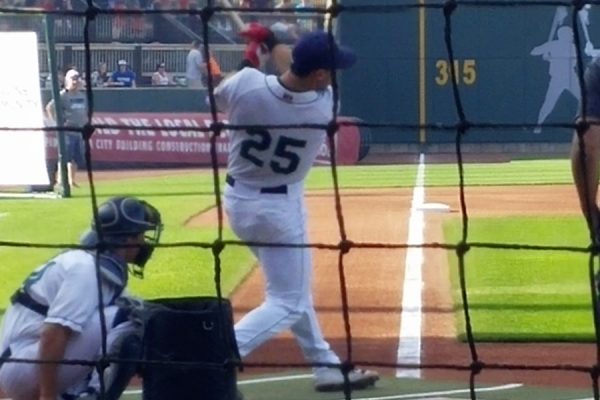 Kernels catcher AJ Murray got his cuts in during the HR Derby before the game on Tuesday. He didn't win, but we don't hold grudges for things like that in CR.